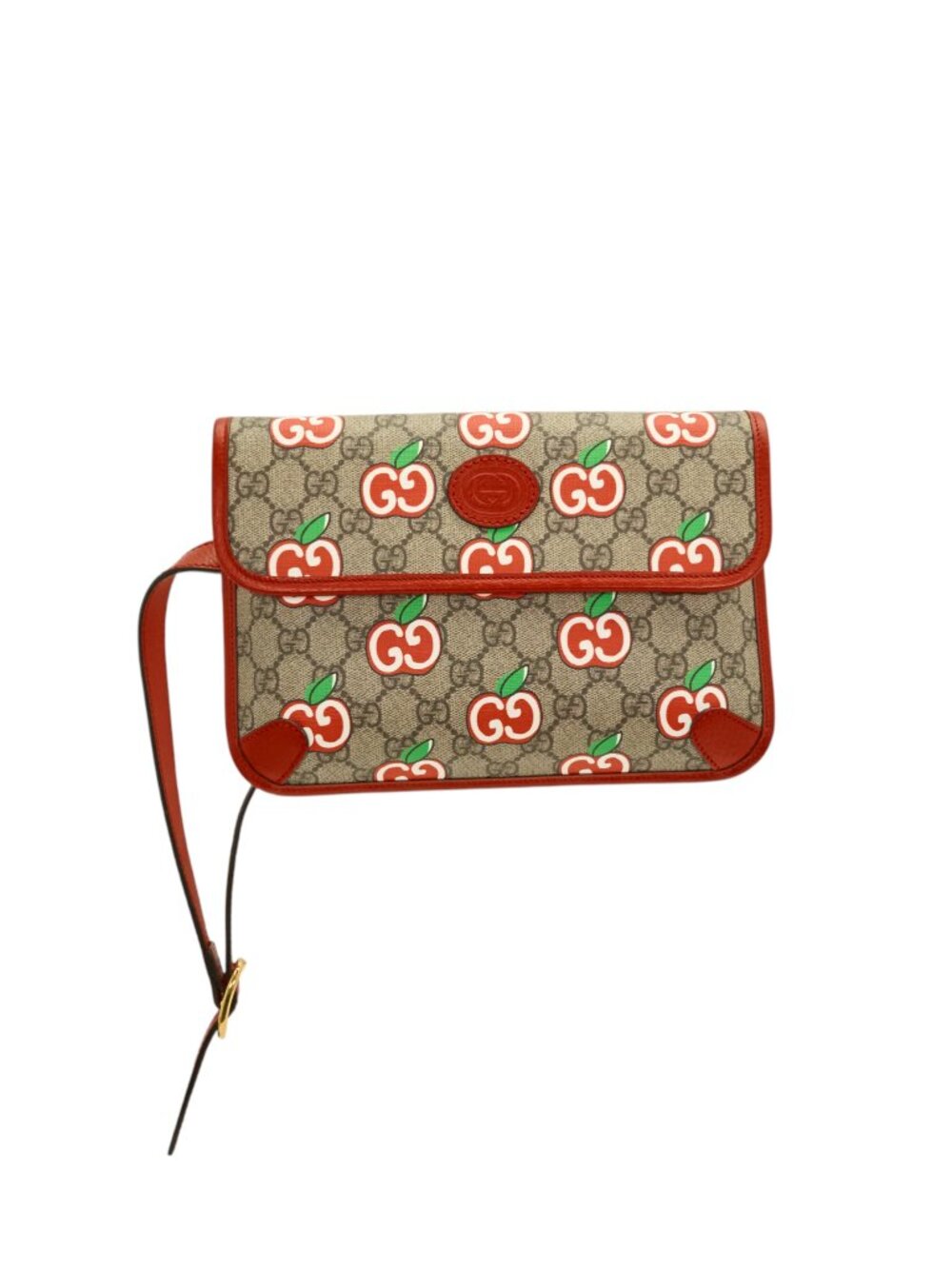 Gucci GG Supreme Apples Leather Belt Bag Fanny Pack